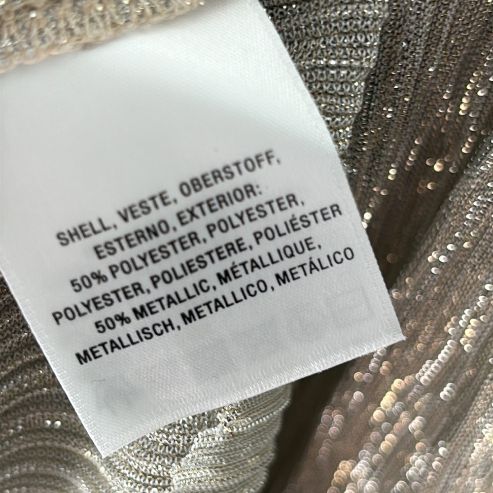 ANTHROPOLOGIE VANESSA VIRGINIA Metallic Silver Top Medium NEW - Picture 11 of 11
